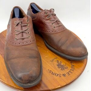 Johnston & Murphy Tabor XC4 Saddle Oxford Shoes Mens 11 Brown Waterproof Leather